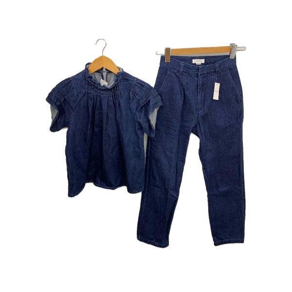 AMERI◆TUCK SHOULDER DENIM SET UP/セットアップ/24/コットン/ID...