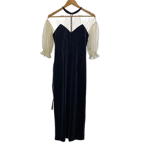 AMERI◆ワンピース/S/ポリエステル/NVY/02920530910/切替ワンピ