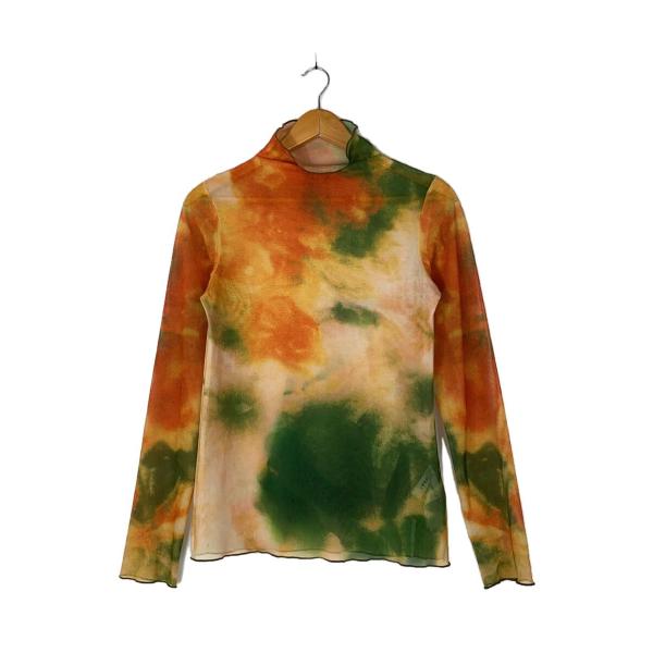 AMERI◆MIRANDA TAIDAI SHEER TURTLE TOP/ポリエステル/オレンジ/...