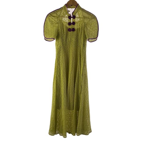 Lily Brown◆レースチャイナワンピース/1/コットン/GRN/LWFO232002