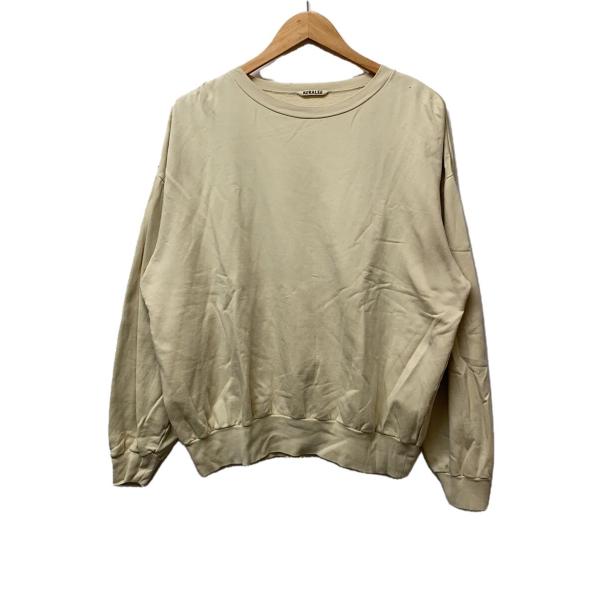 AURALEE◆スウェット/3/コットン/BEG/A21AP01NU//