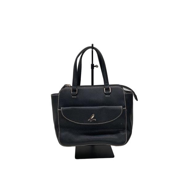 agnes b.◆ショルダーバッグ/牛革/BLK/OASO4M-01/汚れ有