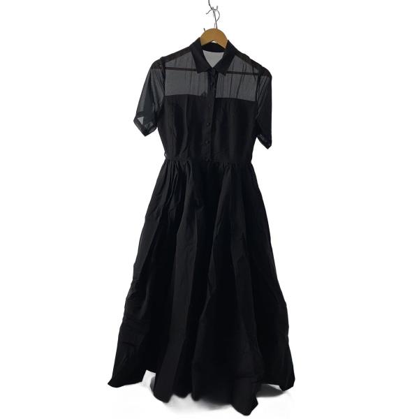 AMERI◆半袖ワンピース/M/ナイロン/BLK/01110541040