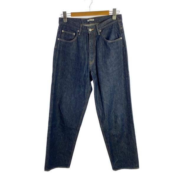 AURALEE◆J/HARD-TWIST-DENIM-WIDE/ボトム/32/コットン/IDG/A8...
