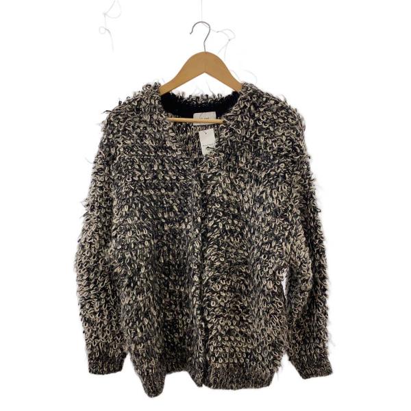 CLANE◆MIX LOOP MOHAIR KNIT CARDIGAN/1/アクリル/BLK/151...