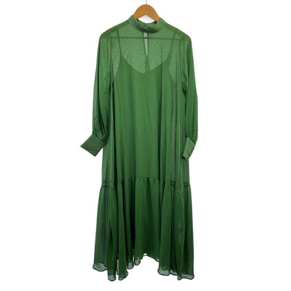 AMERI◆長袖ワンピース/M/ポリエステル/GRN/02020550590//