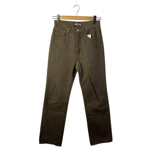 AURALEE◆D2/5P PANTS/デニムパンツ/26/コットン/BRW/A23AP02MD