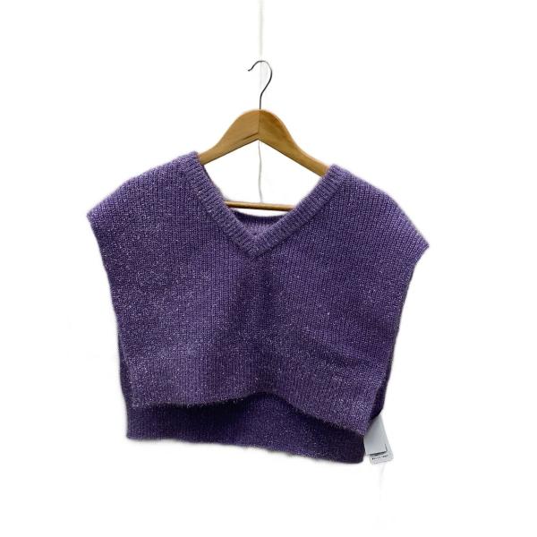 AMERI◆ニットベスト(厚手)/FREE/ポリエステル/PUP/01310180310