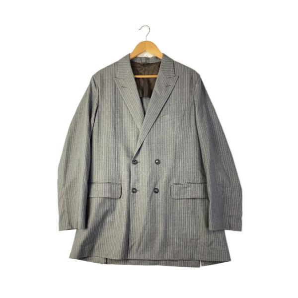 MAATEE&amp;SONS◆ダブルブレスト/テーラードジャケット/2/ウール/GRY/ストライプ/MT1...