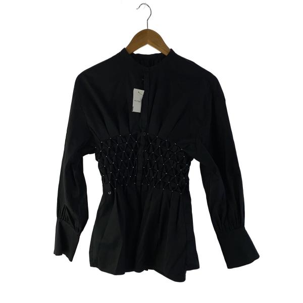 AMERI◆長袖ブラウス/FREE/コットン/BLK/01320420460