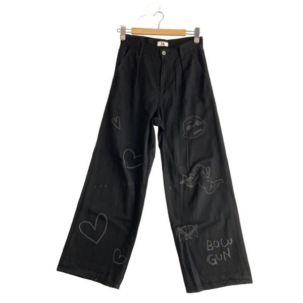 M TO R◆DESIGN PRINT DENIM/ボトム/38/コットン/BLK/プリント/mus...