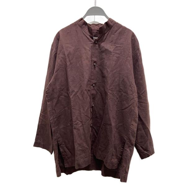 HOMME PLISSE ISSEY MIYAKE◆D/長袖シャツ/2/リネン/BRW/hp93fj...