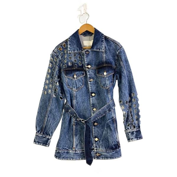 Maison Margiela◆I/デニムジャケット/ベルテッドコート/パンチング/36/コットン/...