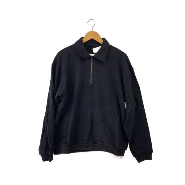 Cornier◆SILK/COTTON LOOPBACK FLEECE HALF ZIP SHIRT...
