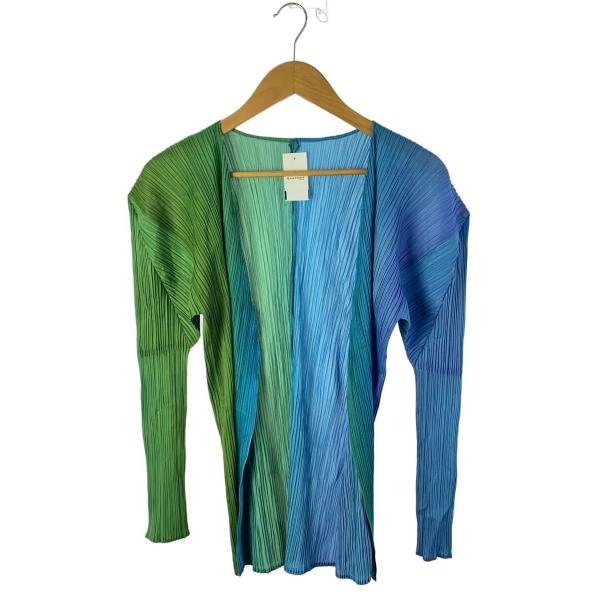 PLEATS PLEASE ISSEY MIYAKE◆カーディガン(薄手)/3/ポリエステル/マルチ...