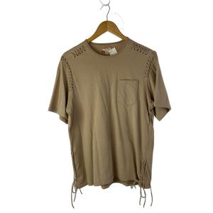 MASU◆MASU BRAID T-SHIRTS/46/コットン/BEG/無地/MFSS-CS0321