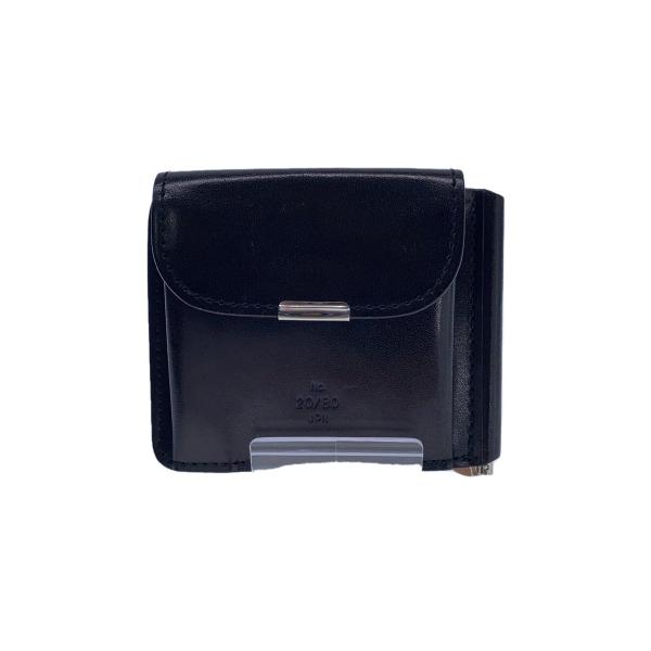 20/80◆2つ折り財布/レザー/BLK/メンズ