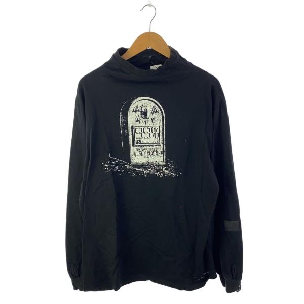 99%IS-◆23SS//プリントロングスリーブTシャツ3/コットン/BLK