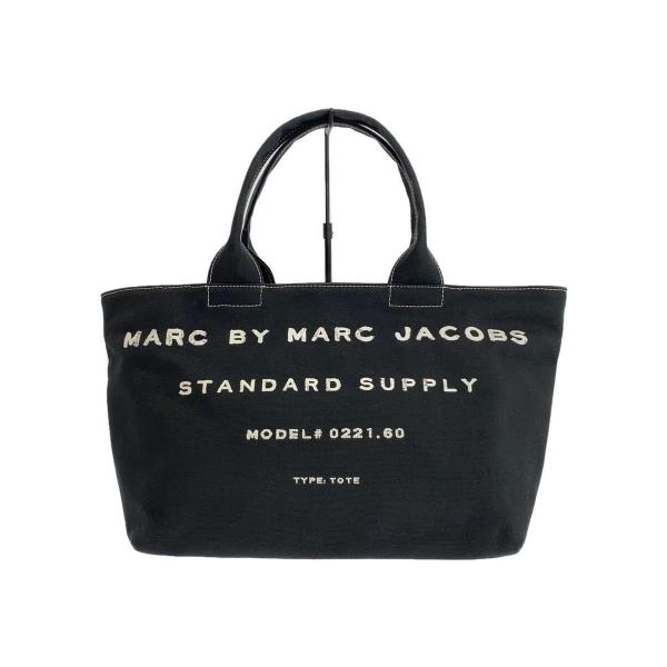 MARC BY MARC JACOBS◆トートバッグ/キャンバス/BLK/無地