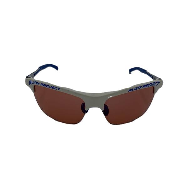 RUDY PROJECT◆サングラス/ハーフリム/プラスチック/WHT/BRW/メンズ