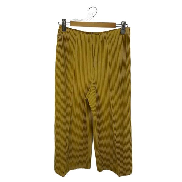 HOMME PLISSE ISSEY MIYAKE◆ストレートパンツ/3/ポリエステル/YLW/hp...