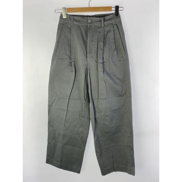 AURALEE◆ワイドパンツ/0/コットン/GRY/無地/A21SP04FC