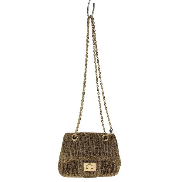 AMERI◆ショルダーバッグ/--/GLD/無地