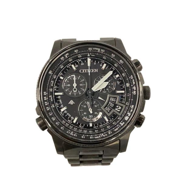 CITIZEN◆ソーラー腕時計/アナログ/チタン/BLK/BLK/H610-T018688 BY00...