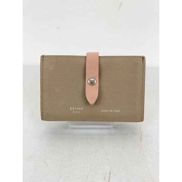 CELINE◆汚れ有/カードケース/レザー/BEG/レディース/104323