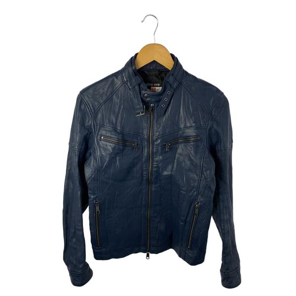 glory crew/シングルライダースジャケット/S/山羊革/NVY/無地/M0573LJM421