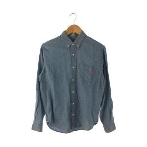 Supreme◆OXFORD SHIRT/長袖シャツ/S/コットン/BLU/首回り使用感有