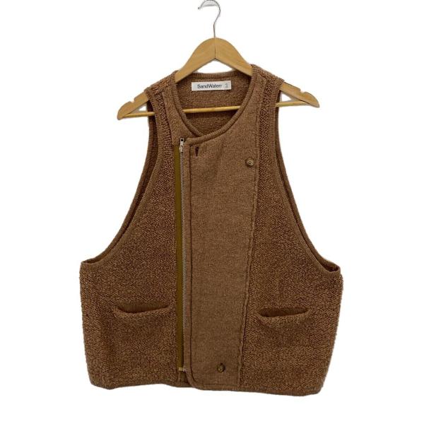 SandWaterr◆RESEARCHED KNIT VEST/2/ウール/BEG/SW-V0303...