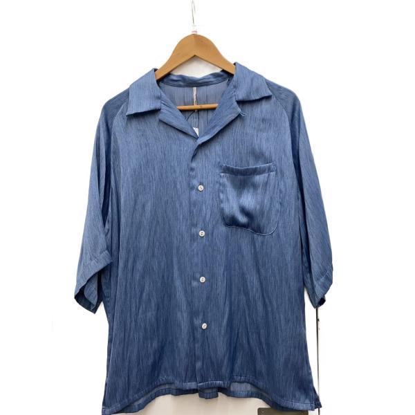 m’s braque◆ALOHA SHIRT/半袖シャツ/38/ポリエステル/BLU/241303