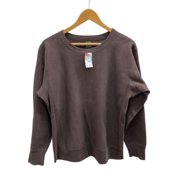 A VONTADE◆REVERSE CREW SWEAT/スウェット/M/コットン/BRW/無地//