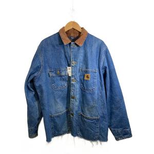 Carhartt◆カバーオール/M/デニム/IDG/無地/C59/デニムチョアコート/裾カットオフ/? NULL ?