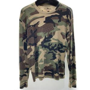 STUSSY◆長袖Tシャツ/S/コットン/マルチカラー/カモフラ