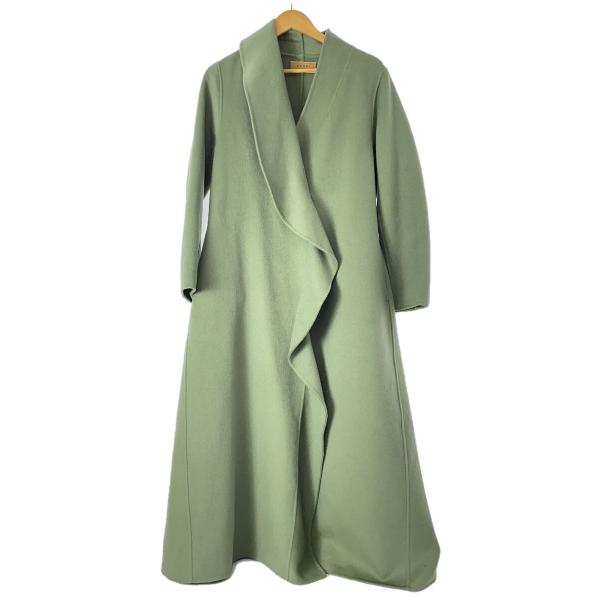 AMERI◆コート/M/ポリエステル/GRN/無地/02020720070/20AW/フリルカラーコ...