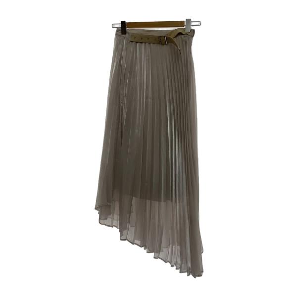 AMERI◆ロングスカート/M/ポリエステル/MEDI SHEER PLEATS SKIRT
