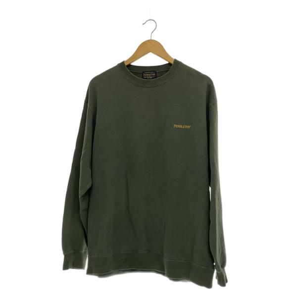 PENDLETON◆スウェット/L/コットン/GRN/無地/4475-7013