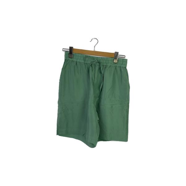 AURALEE◆LIGHT SILK SHORTS/3/シルク/GRN/無地/A21SP02SL