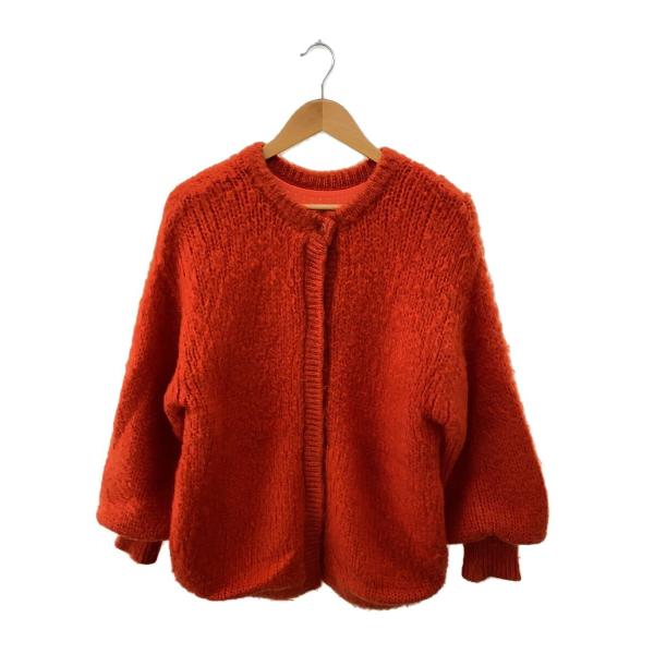 AMERI◆2WAY MOHAIR SHAGGY KNIT/FREE/ナイロン/RED/012201...