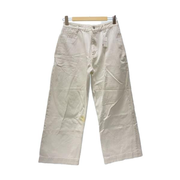 STUDIO NICHOLSON◆PYAD/ワイドデニムパンツ/ボトム/S/コットン/WHT/SNM...