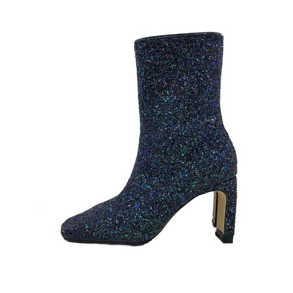 AMERI◆UND SQUARE TOE SHORT BOOTS/S/GRN/02242129108...