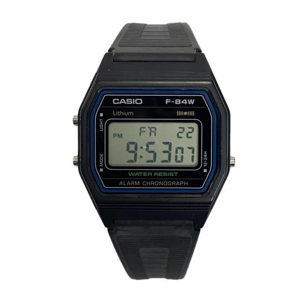 CASIO◆クォーツ腕時計/デジタル/--/BLK/BLK/F-84W