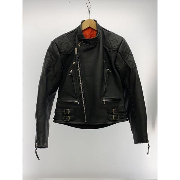 FREEDOM◆レザージャケット・ブルゾン/36/牛革/BLK/無地/PB-1509//