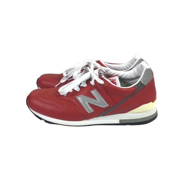 NEW BALANCE◆M996/レッド/Made in USA/28cm/RED/レザー