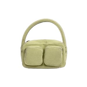 MASU◆FLOCKY DOLL MINI BAG/ウール/GRN/無地