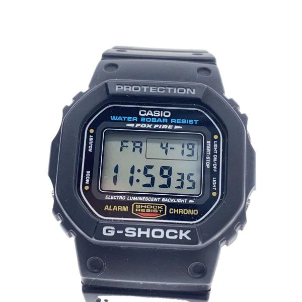 CASIO◆クォーツ腕時計・G-SHOCK/デジタル/ラバー/ブラック/ブラック