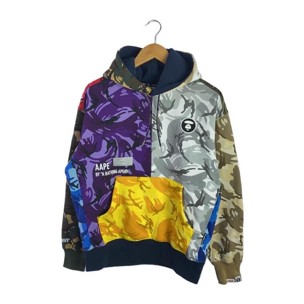 A BATHING APE◆パーカー/S/コットン/マルチカラー/総柄/AAPSWM3823XBH