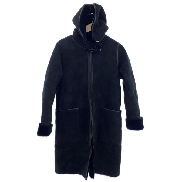 BACCA◆コート/--/山羊革/BLK/無地/35-08-80-08001